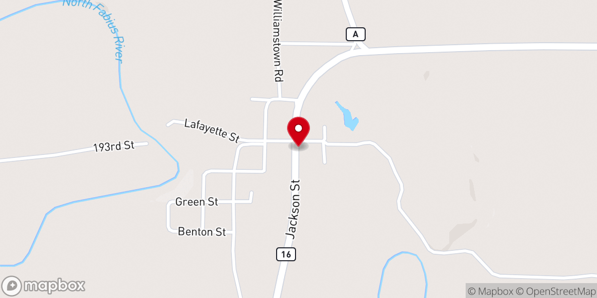 Map showing location of Monticello Village Office