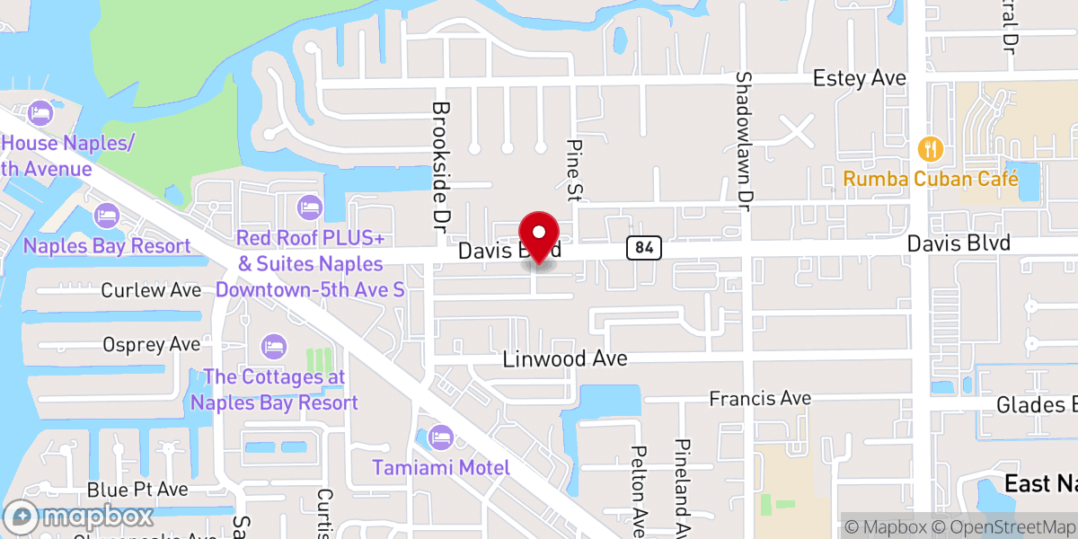 Map showing location of Iglesia de Dios