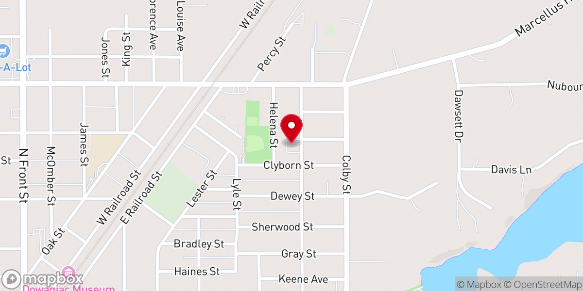 Map showing location of St Johns Lutheran Church