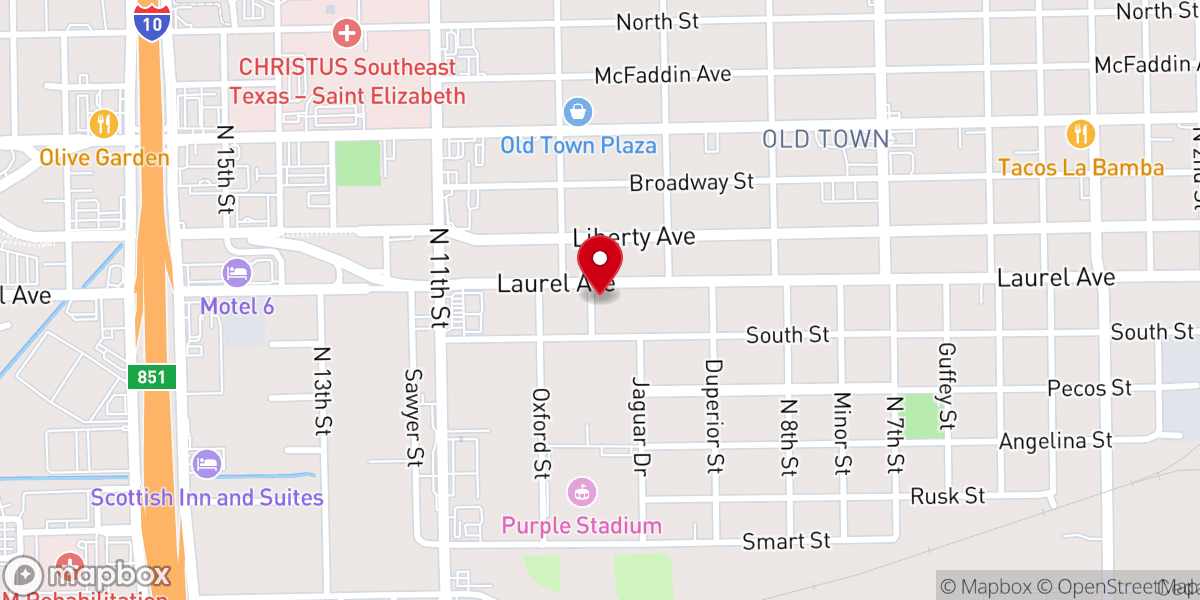 Map showing location of Grace Baptist Church