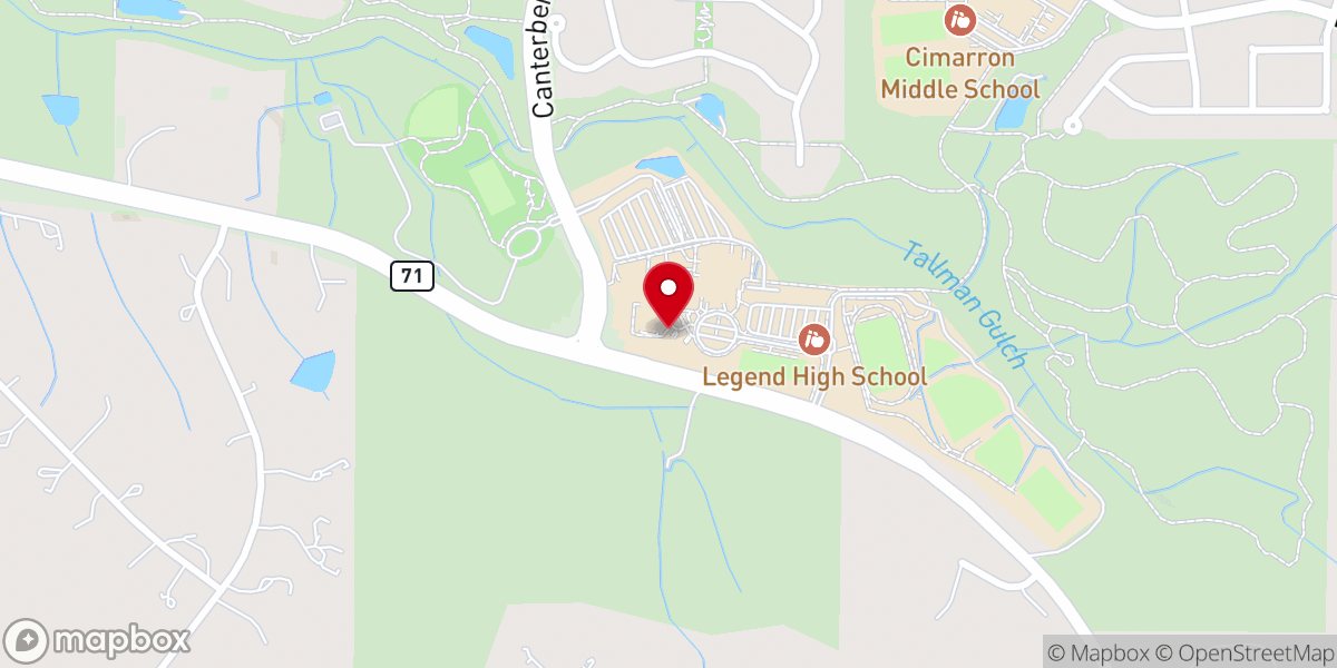 Map showing location of Lighthouse Church - Parker