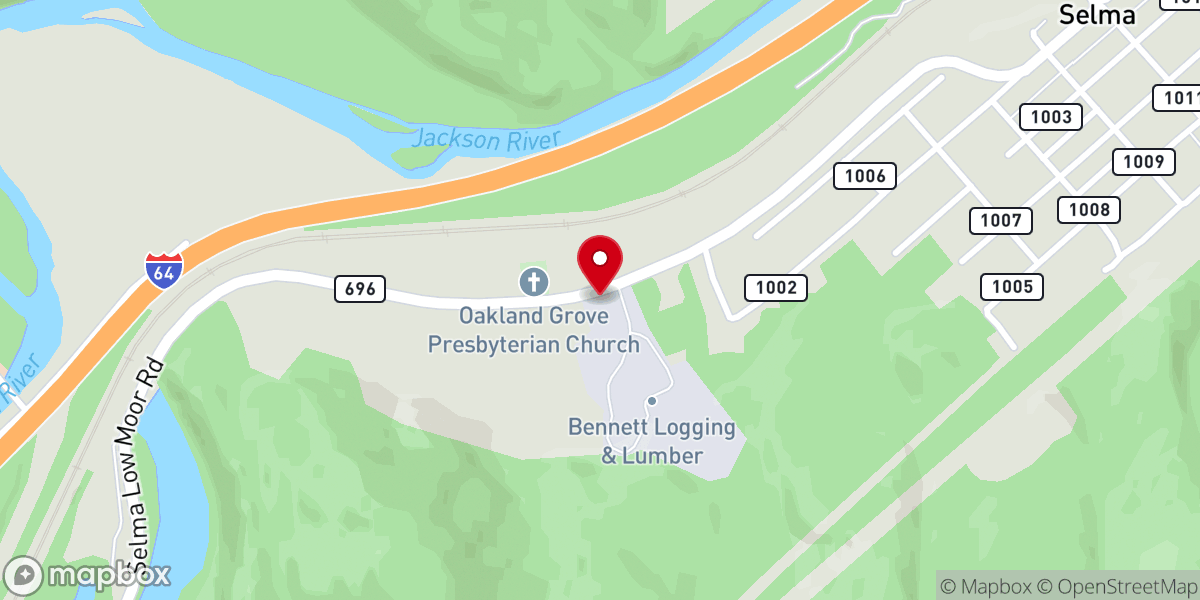 Map showing location of Union Church Millworks