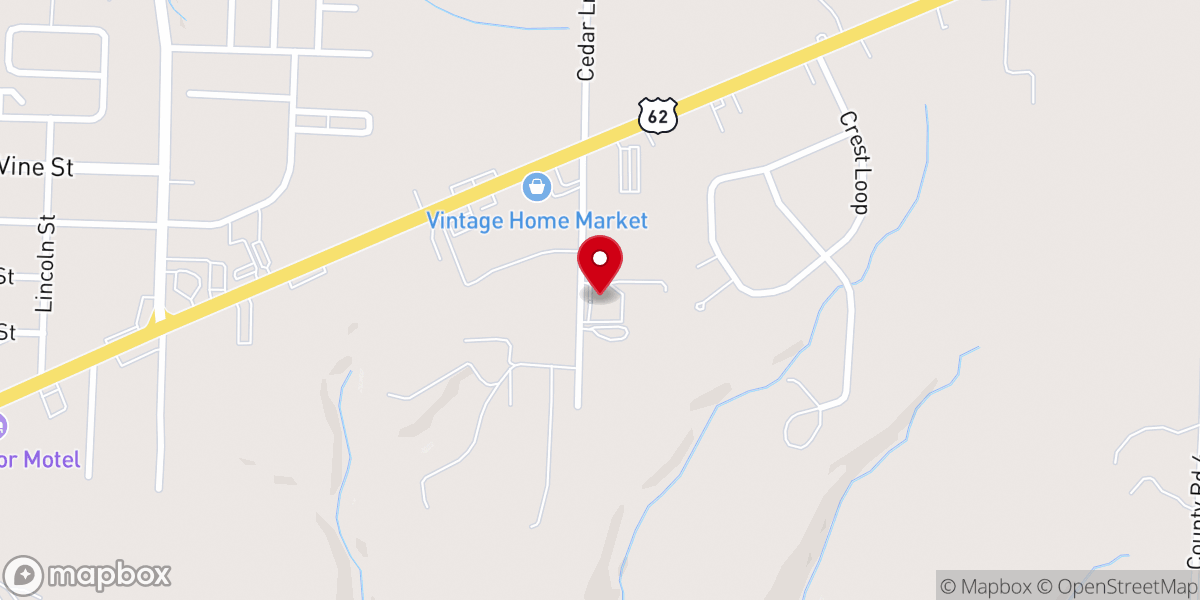 Map showing location of Riverside Church of Christ
