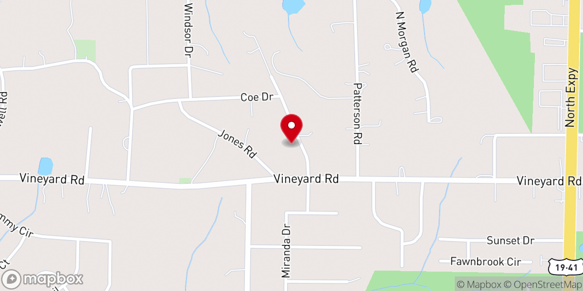 Map showing location of Griffin Bible Church