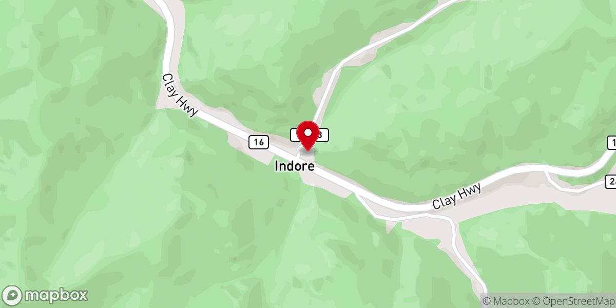 Map showing location of Indore Baptist Church