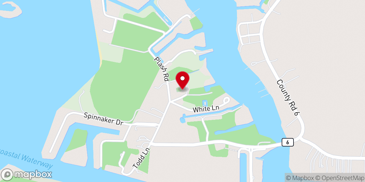 Map showing location of Oyster Bay Baptist Church