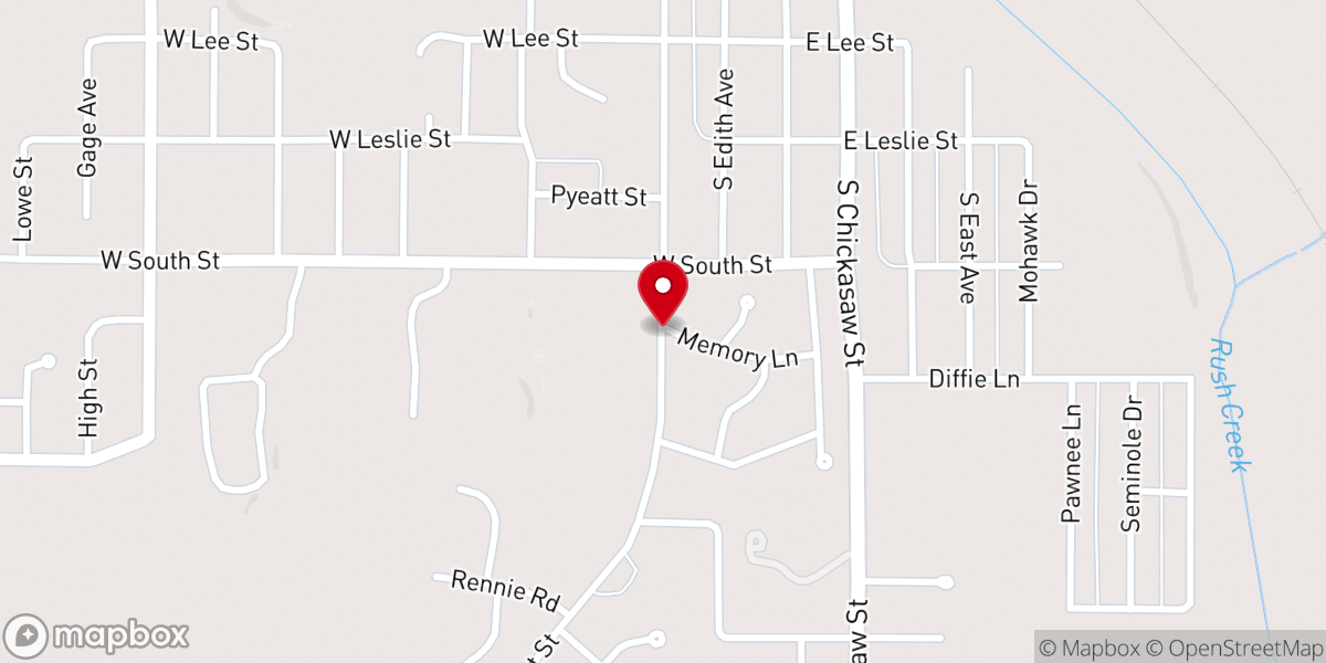 Map showing location of Christian Life Pentecostal Church