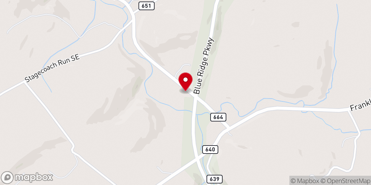 Map showing location of Payne Creek Church