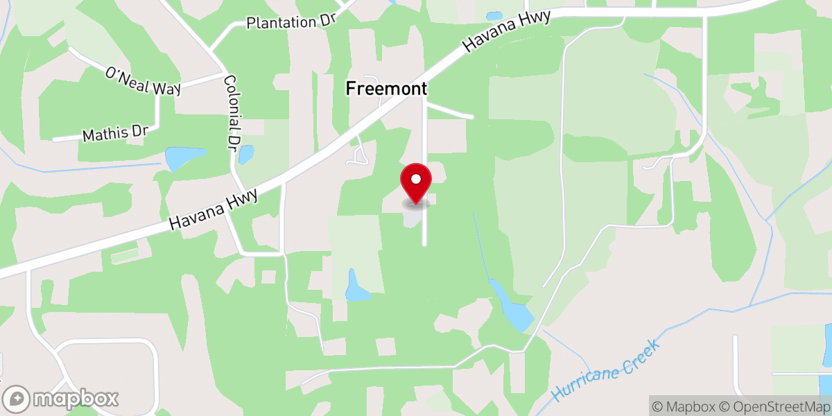Map showing location of Neals Temple