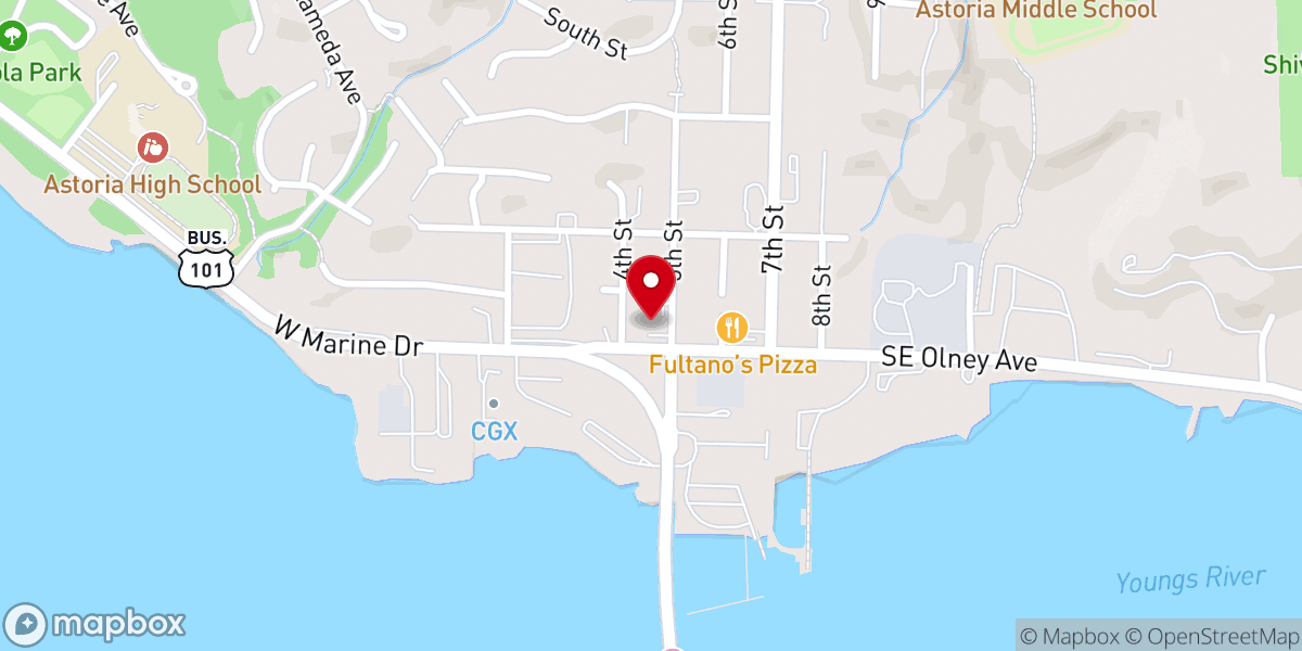 Map showing location of newLife Astoria
