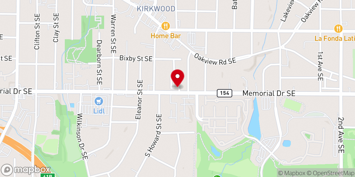 Map showing location of Shy Temple Christian Methodist Episcopal Church
