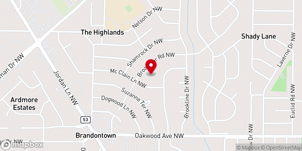 Map showing location of Unitarian Church