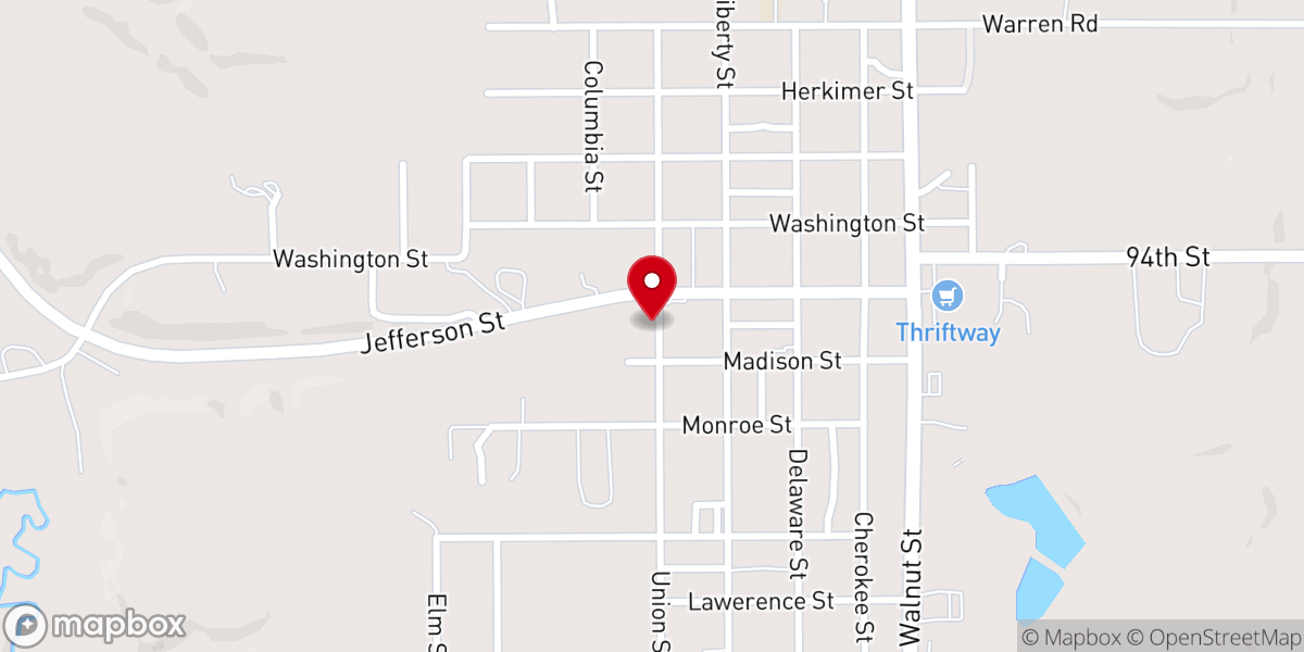 Map showing location of Blessed Hope Baptist Church