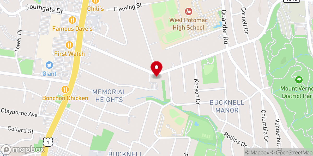 Map showing location of New Hope Fellowship of Alexandria