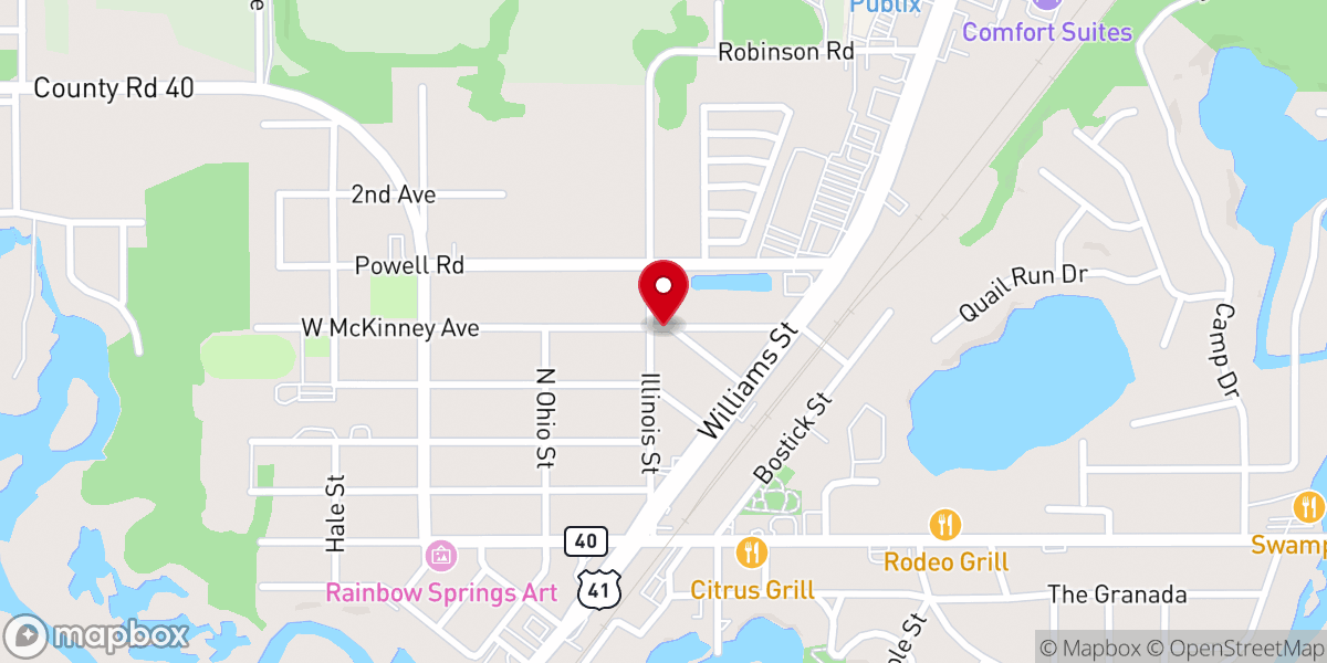Map showing location of Beulah Missionary Baptist Church