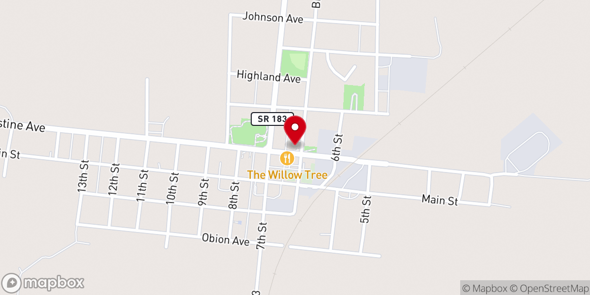 Map showing location of City Hall