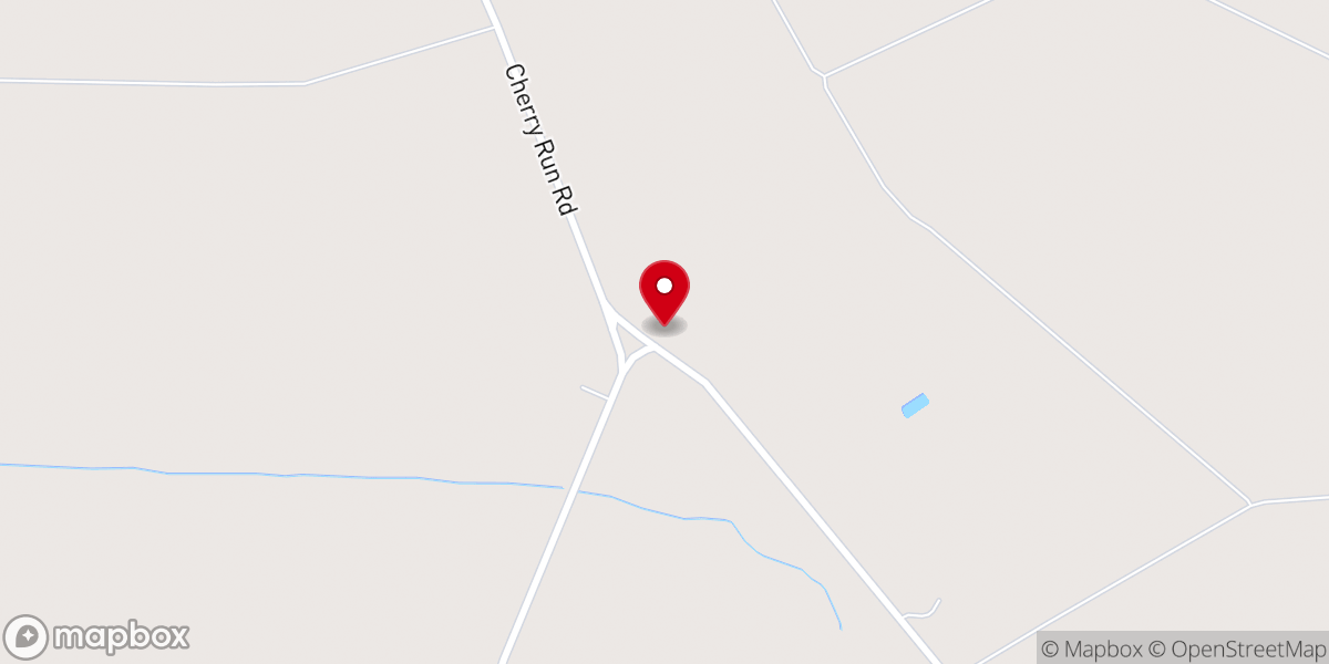 Map showing location of Tranters Creek Church