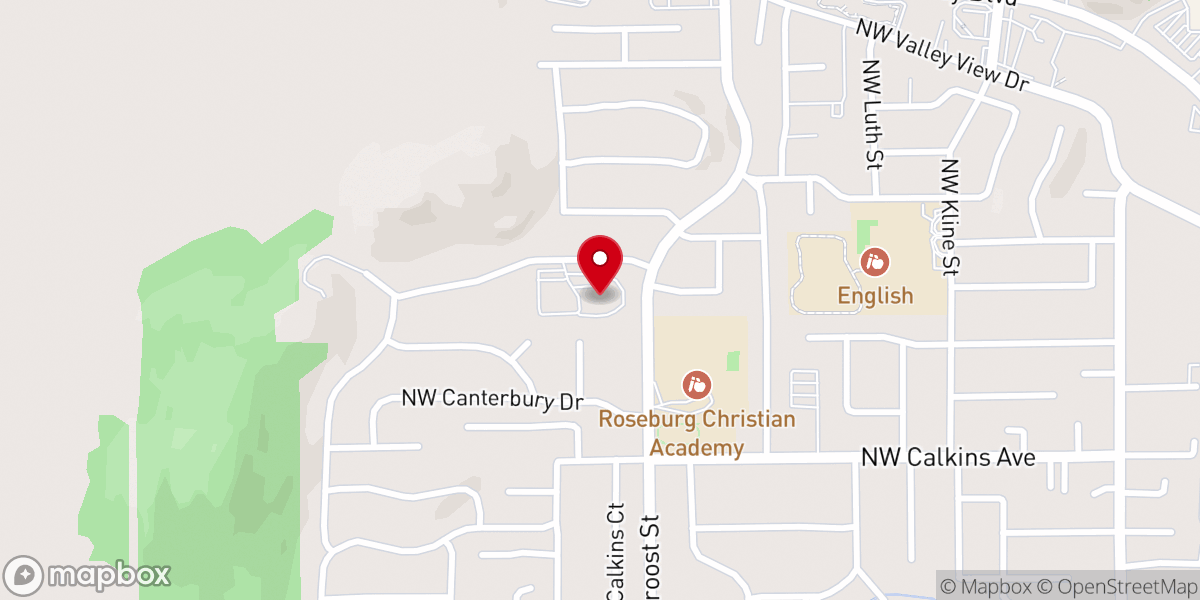 Map showing location of New Roseburg Church