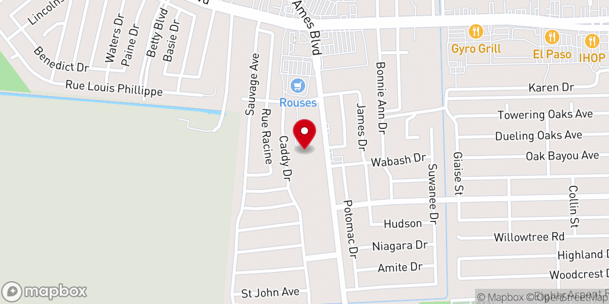 Map showing location of Life Center Cathedral Family Life Center