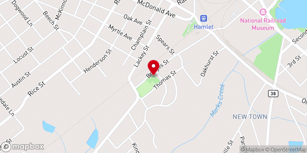 Map showing location of St Peter Church Parsonage