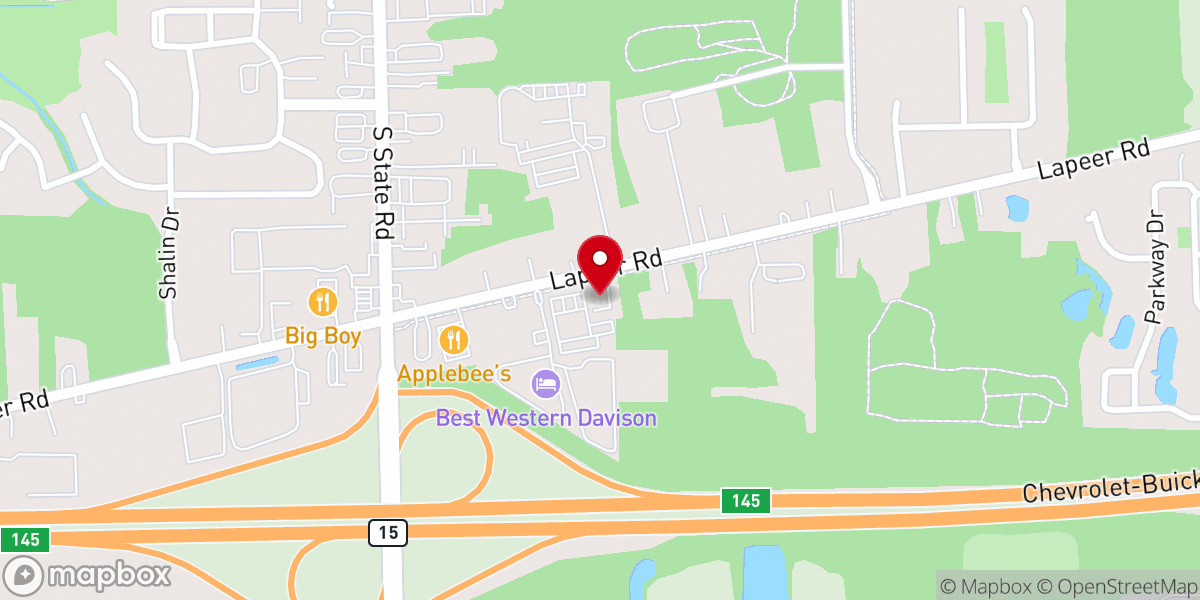 Map showing location of Davison Church of Christ