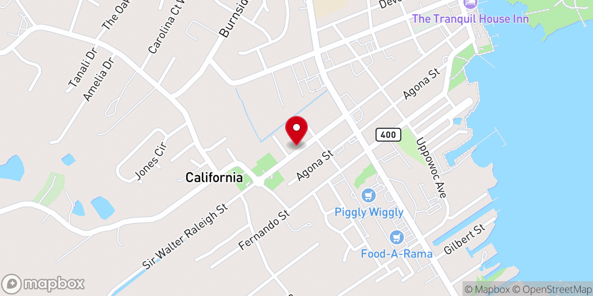 Map showing location of Haven Creek Baptist Church