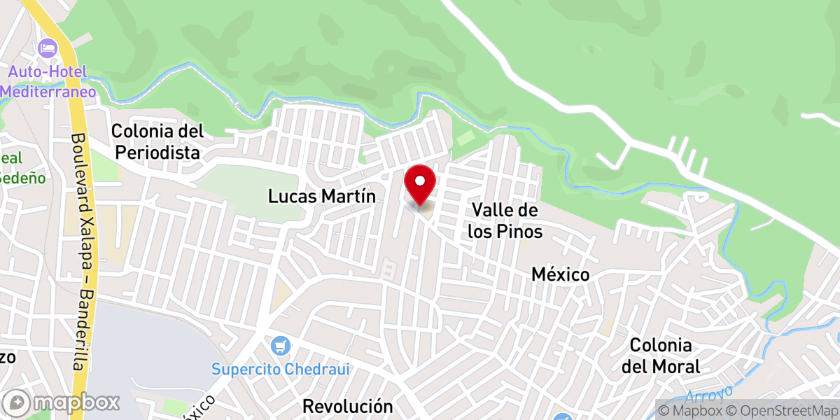 Map showing location of Capilla De San Rafael Guízar Y Valencia