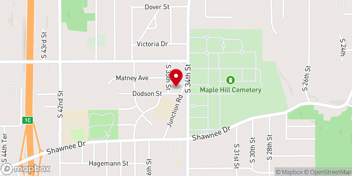 Map showing location of Iglesia Maranatha KC