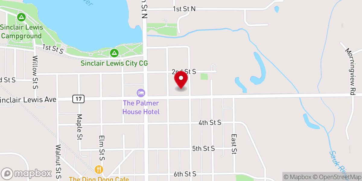 Map showing location of St Paul's Catholic Church