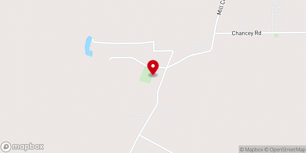 Map showing location of Mill Creek Primitive Baptist Church