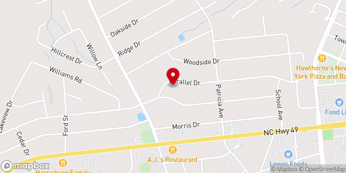 Map showing location of Church of New Hope