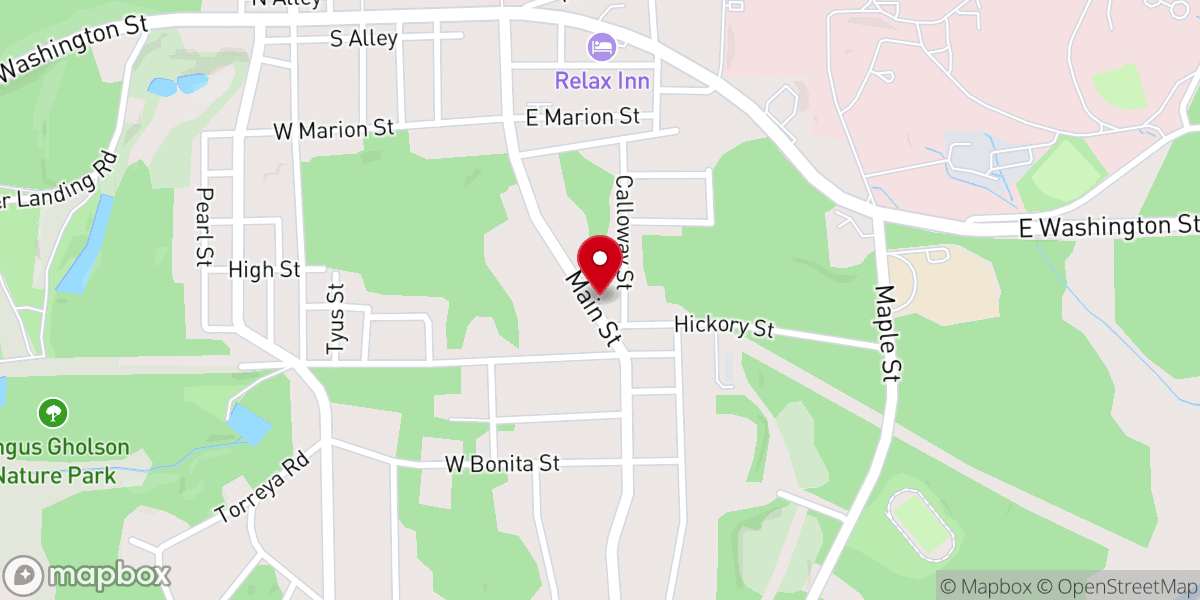 Map showing location of Chattahoochee Presbyterian Church