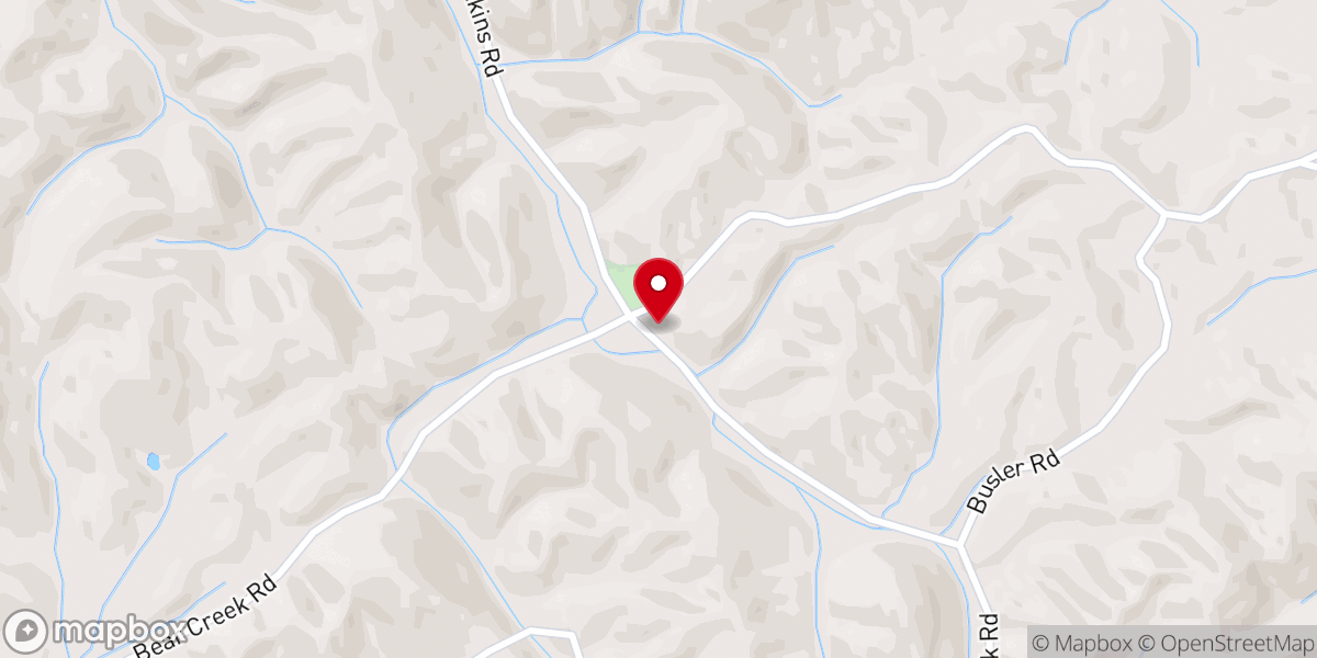Map showing location of Bear Creek Missionary Baptist Church