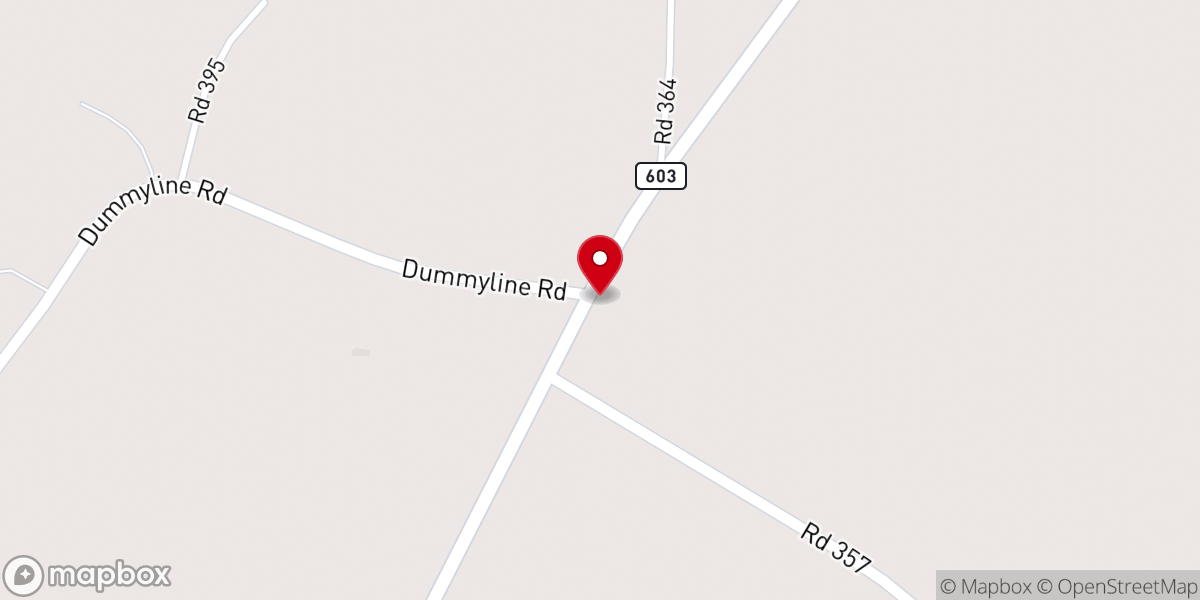 Map showing location of Victory Baptist Church