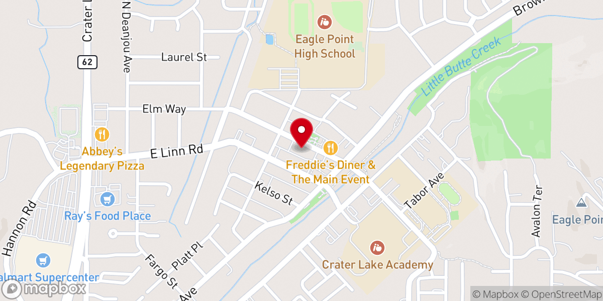 Map showing location of Eagle Point