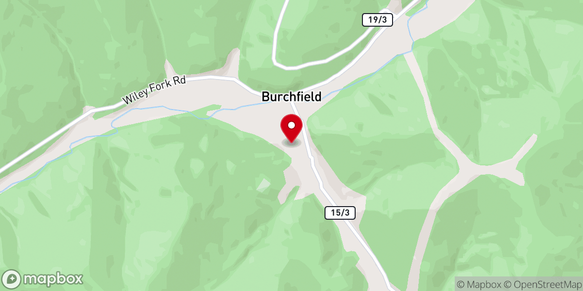 Map showing location of Burchfield Methodist Church