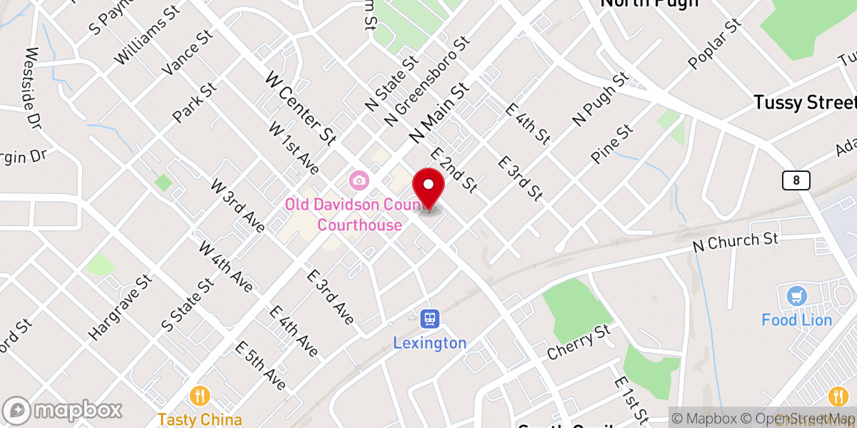Map showing location of First Reformed United Church of Christ