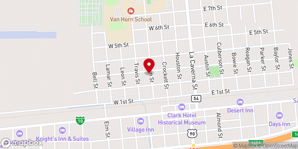 Map showing location of First Presbyterian Church