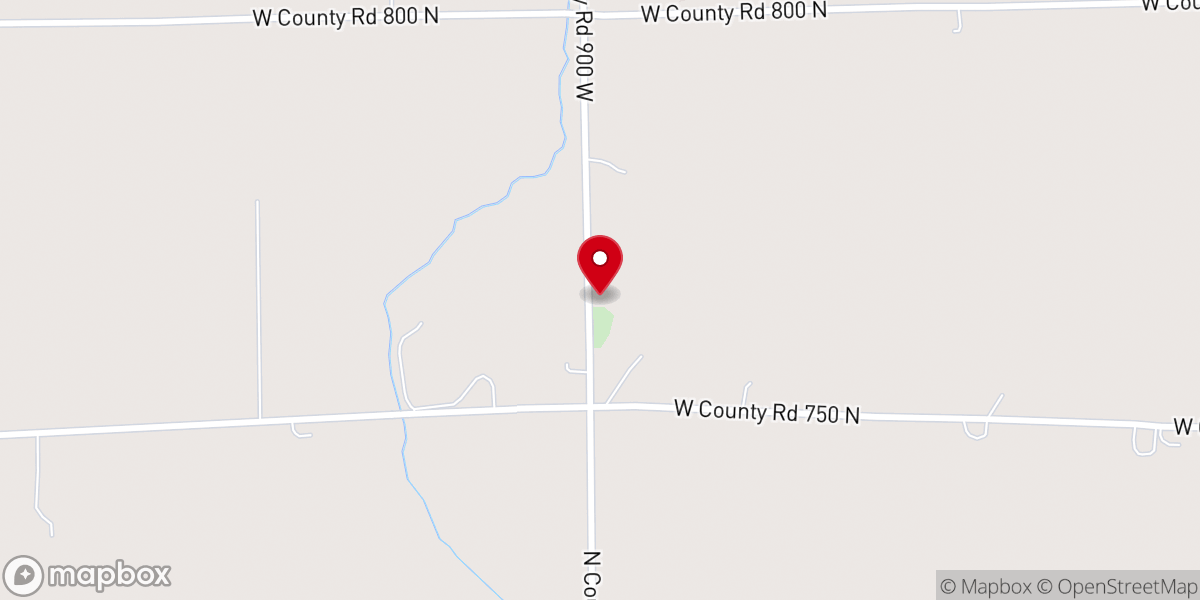 Map showing location of Rock Creek Church