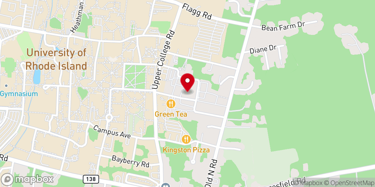 Map showing location of Center for Spiritual Living Southern RI