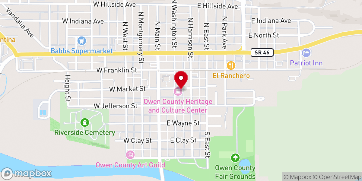 Map showing location of Spencer First Church of the Nazarene