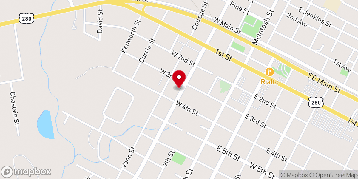 Map showing location of Mosleytown Church