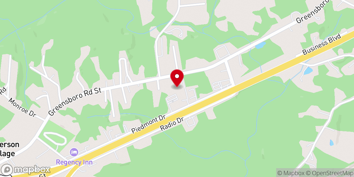 Map showing location of Salem Baptist Church-Lexington