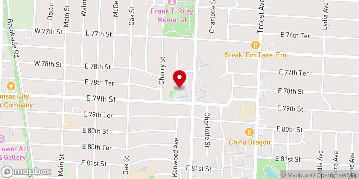 Map showing location of South Broadland Presbyterian Church