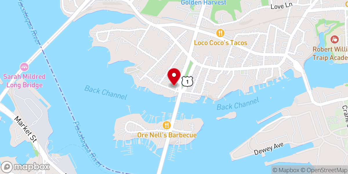 Map showing location of The Water Street Inn