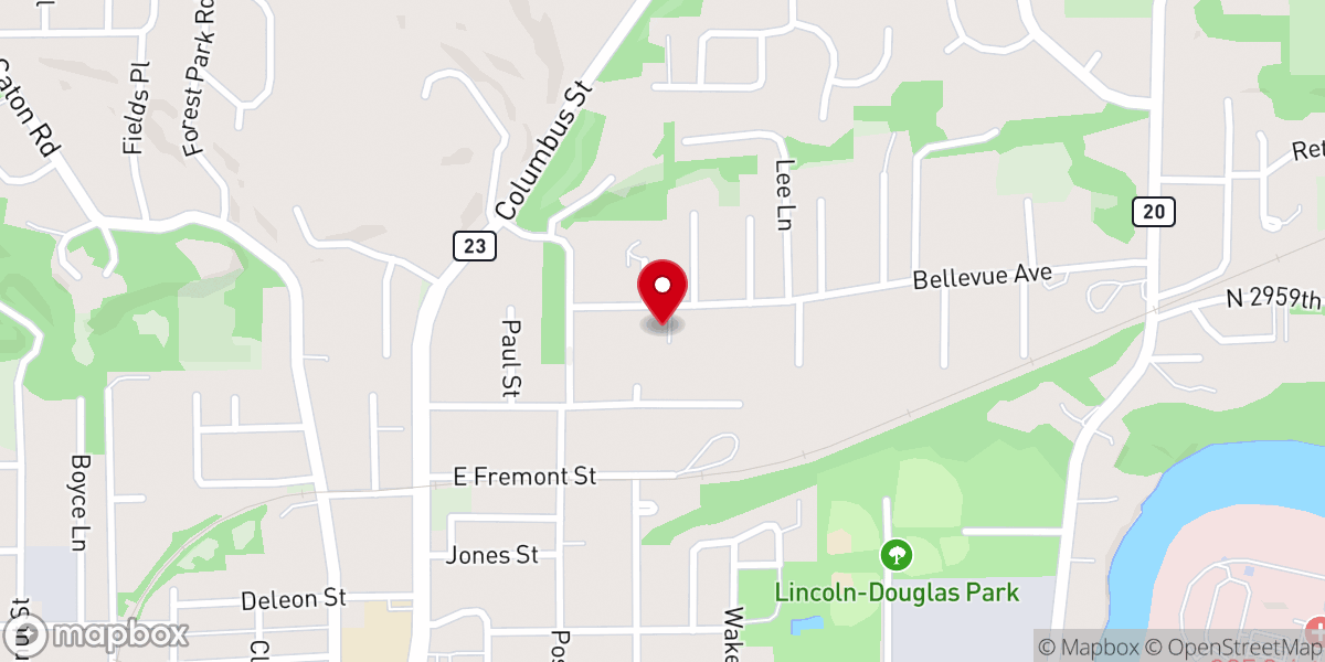 Map showing location of River of Life Pentecostal Church