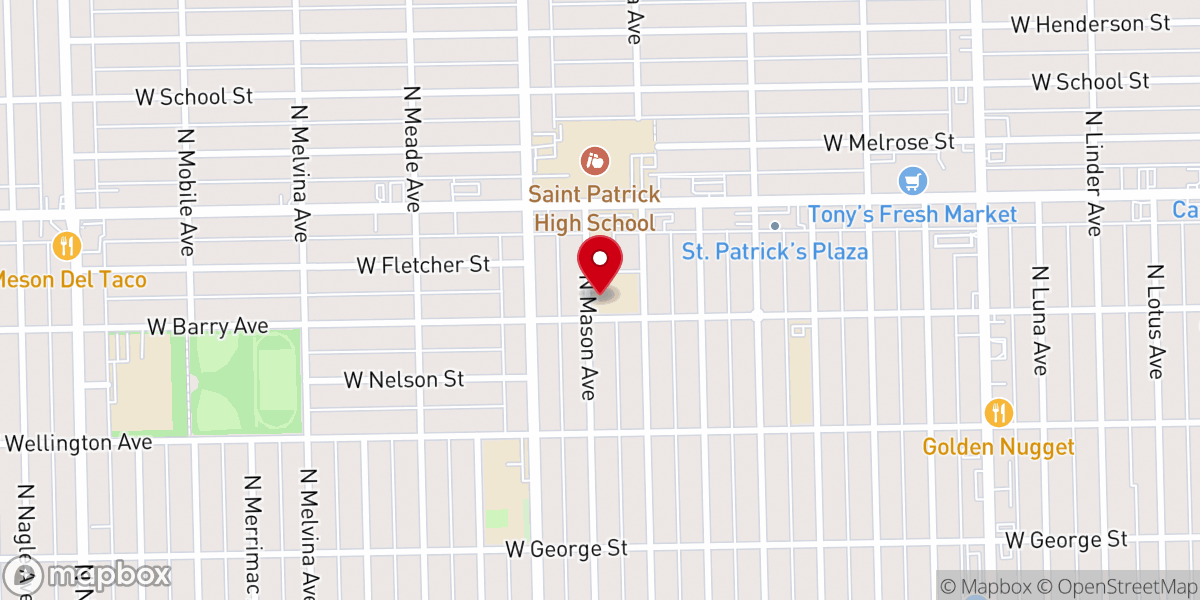 Map showing location of St Ferdinand Catholic Church