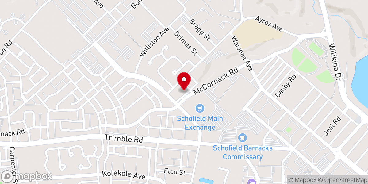 Map showing location of Main Post Chapel