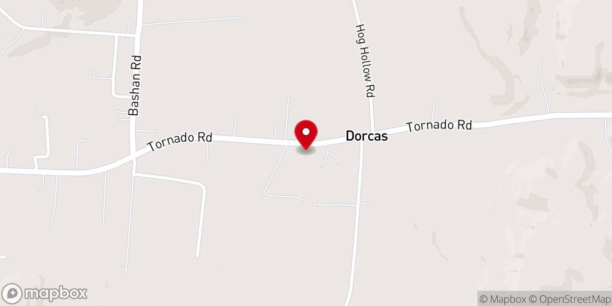 Map showing location of Bethany United Methodist Church