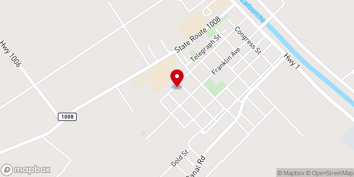 Map showing location of Bright Morning Star Baptist Church of Napoleonville